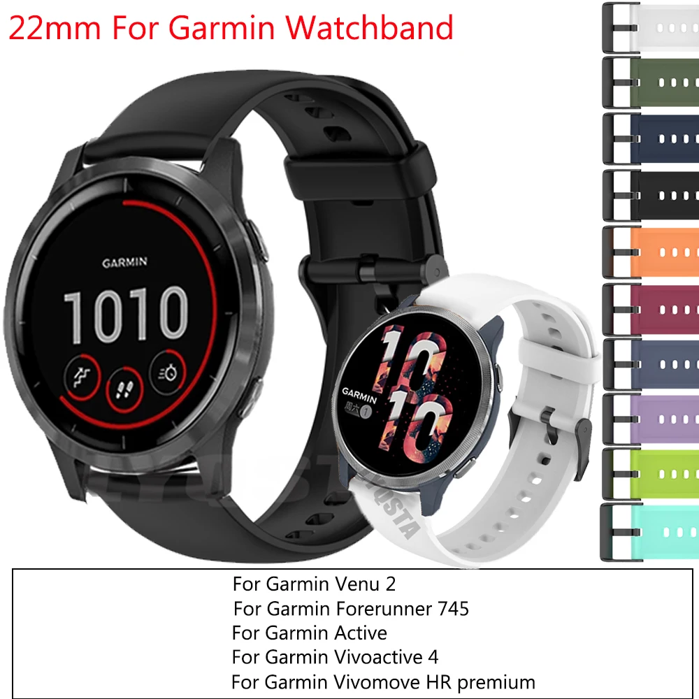 Garmin Vivoactive 4 Strap Silicone Watch Band For Garmin Active/Forerunner 745/Vivomove HR premium/Garmin Venu 2 Bracelet Band 
Garmin Vivoactive 4 Strap Silicone Watch Band For Garmin Active/Forerunner 745/Vivomove HR premium/Garmin Venu 2 Bracelet Band