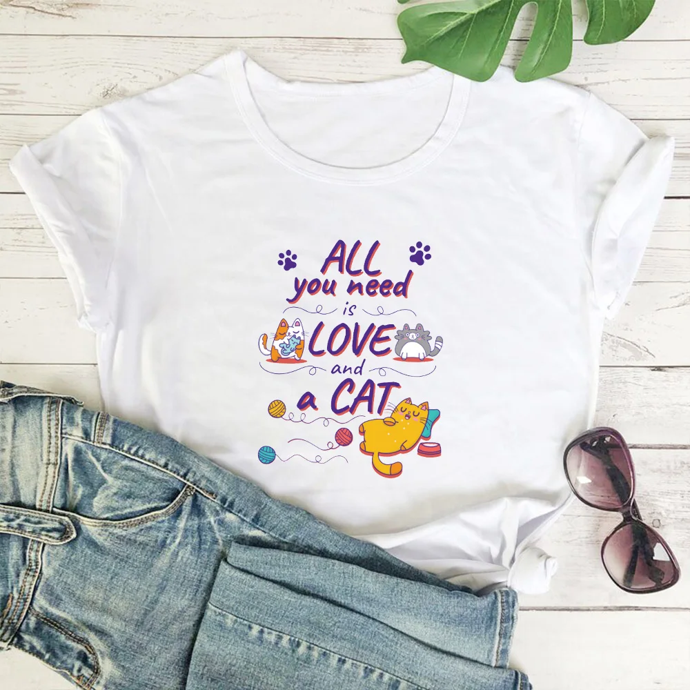 Все, что вам нужно-это футболка с надписью «Love and A Cat», женская футболка с забавным принтом кота, женский топ, хлопковая Футболка с круглым выр...
Все, что вам нужно-это футболка с надписью «Love and A Cat», женская футболка с забавным принтом кота, женский топ, хлопковая Футболка с круглым выр...