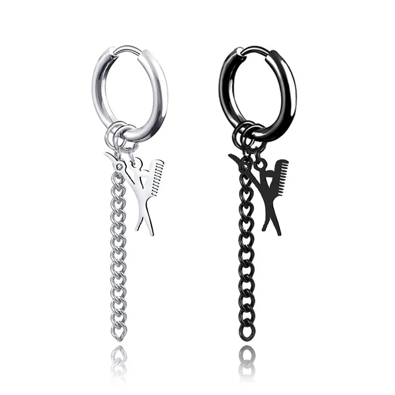 HMES 1Pcs Punk Earrings Men'S And Women'S Scissors Ear Studs Geometric Gothic Earrings Stainless Steel Titanium Earrings Party
HMES 1Pcs Punk Earrings Men'S And Women'S Scissors Ear Studs Geometric Gothic Earrings Stainless Steel Titanium Earrings Party