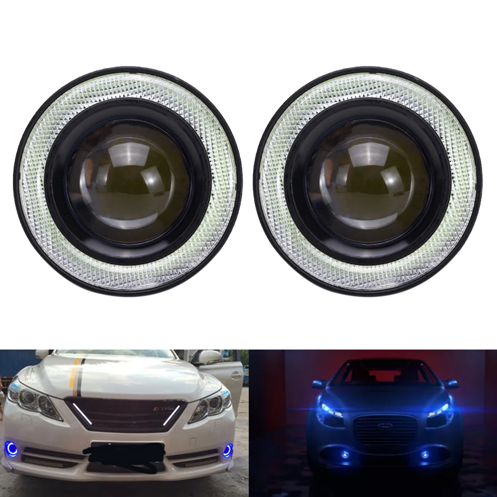 2Pcs 3.5" COB LED Fog Light Halo Blue Angel Eye Ring Driving Bulbs Energy Saving LED Headlight High Power COB Fog Lights Lamps
2Pcs 3.5" COB LED Fog Light Halo Blue Angel Eye Ring Driving Bulbs Energy Saving LED Headlight High Power COB Fog Lights Lamps