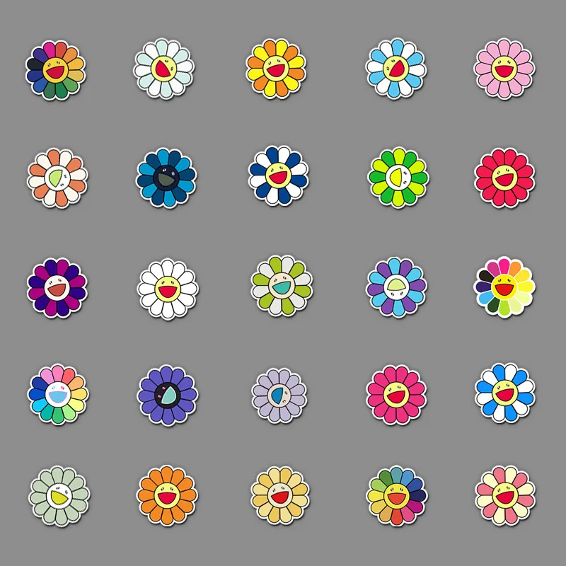 50pcs Sunflower tide brand logo stickers Fashion Smiley Colorful plants decals beautiful cartoon accessories for car Helmet toys
50pcs Sunflower tide brand logo stickers Fashion Smiley Colorful plants decals beautiful cartoon accessories for car Helmet toys