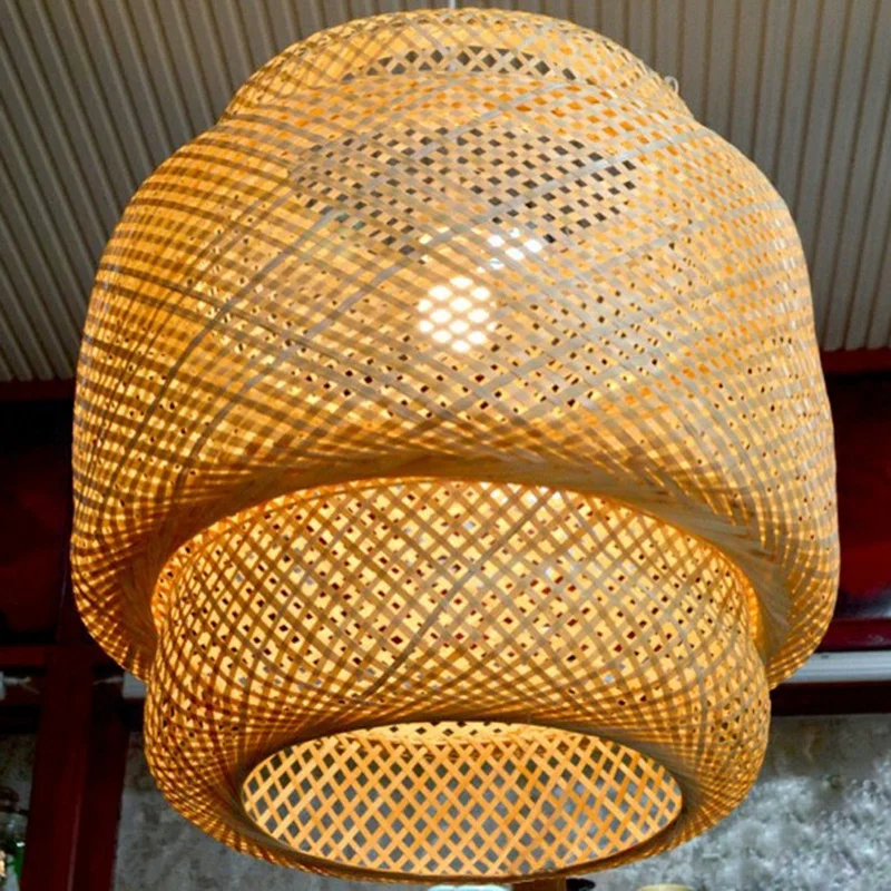 Handmade Bamboo Lampshade Pendant Ceiling DIY Restaurant Aisle Lamp Shades Weave Hanging Light (Without Light Source) 
Handmade Bamboo Lampshade Pendant Ceiling DIY Restaurant Aisle Lamp Shades Weave Hanging Light (Without Light Source)