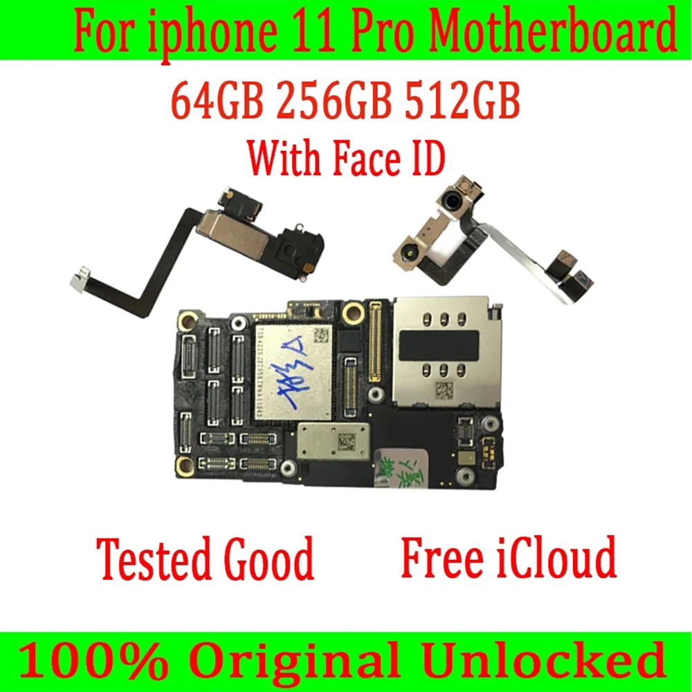 100% Original Unlocked For iPhone 11 &11 PRO MAX Motherboard With/No Face ID Full chips Tested Support iOS update Logic board
100% Original Unlocked For iPhone 11 &11 PRO MAX Motherboard With/No Face ID Full chips Tested Support iOS update Logic board