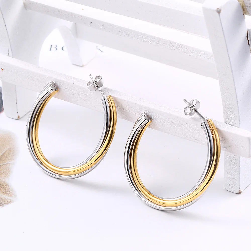 Fashion Geometric Circle Earring for Woman Stainless Steel Simple Earrings Festival Anniversary Trendy Jewelry
Fashion Geometric Circle Earring for Woman Stainless Steel Simple Earrings Festival Anniversary Trendy Jewelry