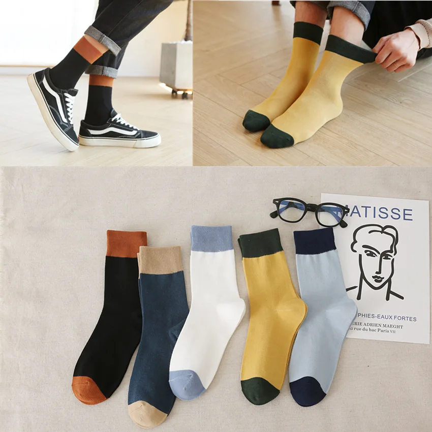 Spot Men's Socks Color Matching Business Casual Socks Cotton Pure 2020 New Products Wholesale Autumn Mid-tube Socks for Men
Spot Men's Socks Color Matching Business Casual Socks Cotton Pure 2020 New Products Wholesale Autumn Mid-tube Socks for Men