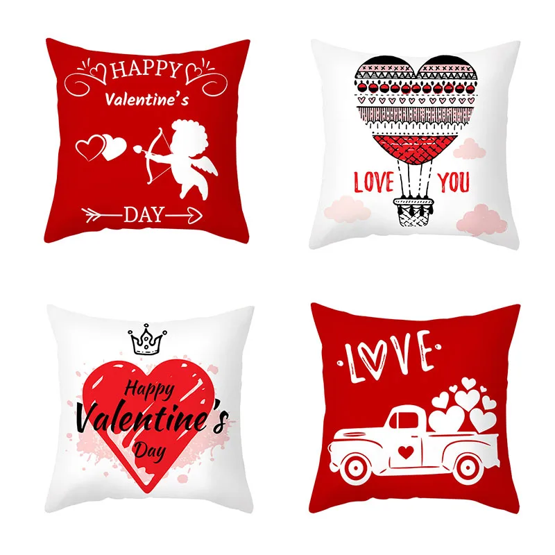 Valentine's Day Cushion Covers Heart Printed Throw Pillow Covers For Living Room White Home Decorative Supplies 45*45cm 1pc
Valentine's Day Cushion Covers Heart Printed Throw Pillow Covers For Living Room White Home Decorative Supplies 45*45cm 1pc