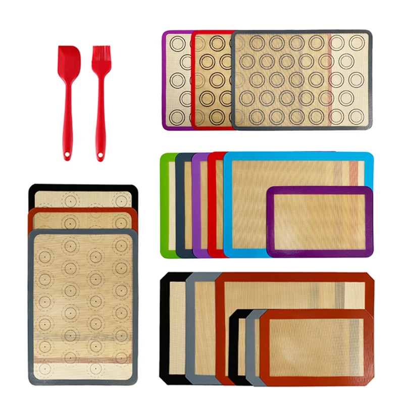 Professional Grade Silicone Baking Mats Set Non Stick Sheet Mat BPA Free Liner Sheets Bakeware for Macarons Cookies Bread Making
Professional Grade Silicone Baking Mats Set Non Stick Sheet Mat BPA Free Liner Sheets Bakeware for Macarons Cookies Bread Making