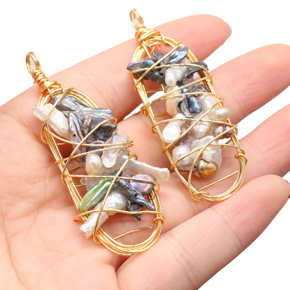 Natural Irregular Oval Pearl Pendant Handmade Crafts DIY Necklace Earring Jewelry Accessories Gift Making For Woman Size 20x40mm
Natural Irregular Oval Pearl Pendant Handmade Crafts DIY Necklace Earring Jewelry Accessories Gift Making For Woman Size 20x40mm