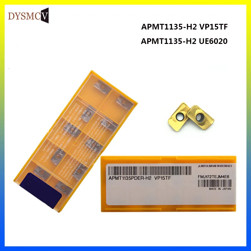 Фото 10 шт. APMT1135 H2 VP15TF твердосплавный токарный инструмент APMT 1135 UE6020 торцевой станок