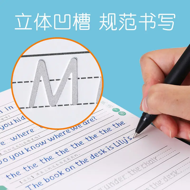 New Synchronized English For Students In Grades 1-3 3D Groove Resuable Writebook Handwrite Practise For Kid Calligraphy Copybook
New Synchronized English For Students In Grades 1-3 3D Groove Resuable Writebook Handwrite Practise For Kid Calligraphy Copybook