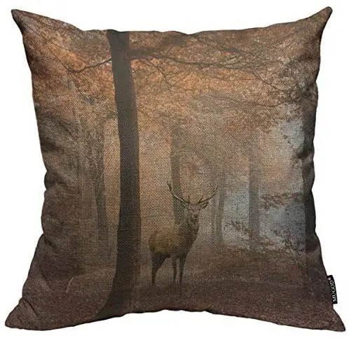 Pooizsdzzz Deer Throw Pillow Cover ung Image of Red Deer ag in Foggy Autumn Colorful Fore ndscape Decorative Square Pillow Case
Pooizsdzzz Deer Throw Pillow Cover ung Image of Red Deer ag in Foggy Autumn Colorful Fore ndscape Decorative Square Pillow Case