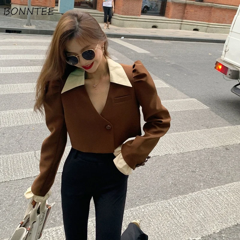 Jackets Women Fashion Patchwork Daily Single Button Cropped Ladies Coats All-match Sweet Girls Preppy Style Ins Newest Vintage
Jackets Women Fashion Patchwork Daily Single Button Cropped Ladies Coats All-match Sweet Girls Preppy Style Ins Newest Vintage