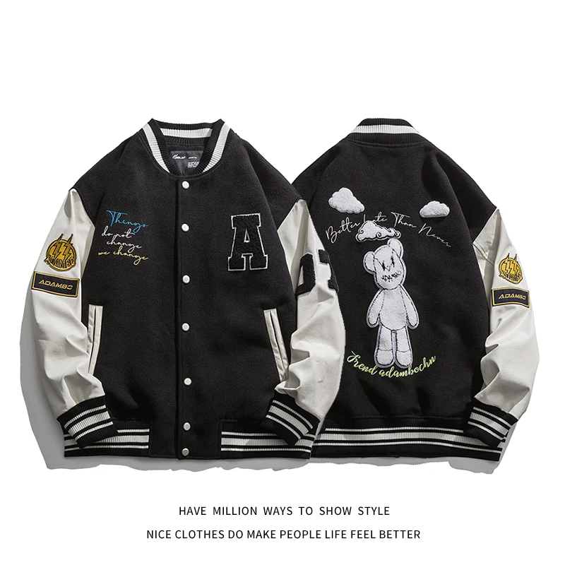 2021 New Spring&Autumn Oversize Loose Baseball Jacket Leather Sleeve Women's Coat Men's Varsity Bomber Unisex Couple Chic Street
2021 New Spring&Autumn Oversize Loose Baseball Jacket Leather Sleeve Women's Coat Men's Varsity Bomber Unisex Couple Chic Street