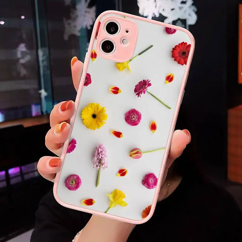 Phone Case For iPhone 12 11 Mini Pro XR XS Max 7 8 Plus X wild flower color rose daisy Matte transparent Pink Cover
Phone Case For iPhone 12 11 Mini Pro XR XS Max 7 8 Plus X wild flower color rose daisy Matte transparent Pink Cover