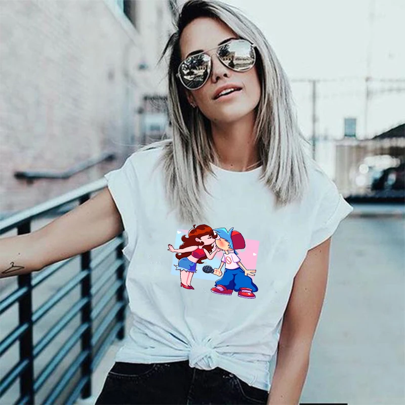 Женская футболка с коротким рукавом и принтом «пятница ночь» 
Женская футболка с коротким рукавом и принтом «пятница ночь»