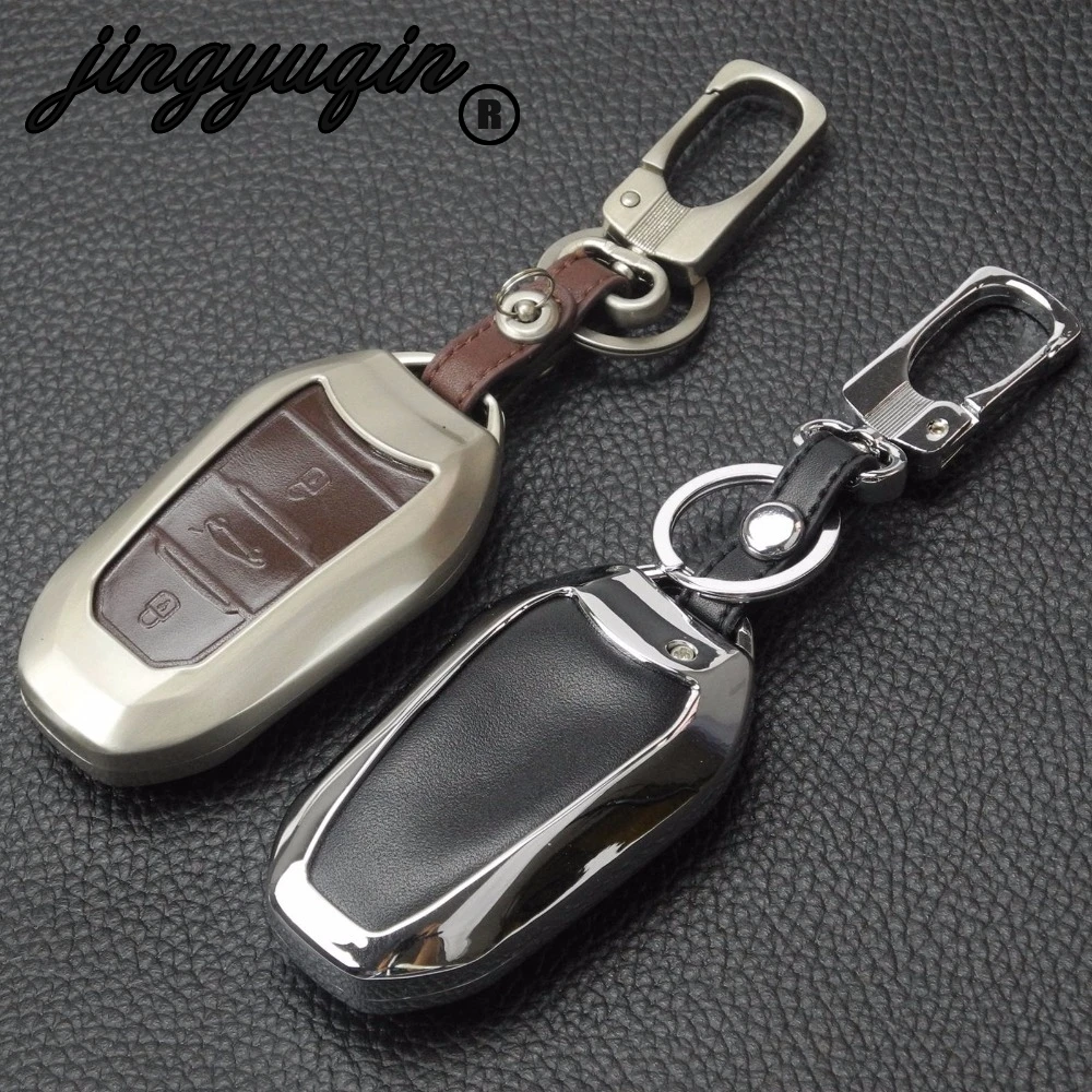 jingyuqin Zinc Leather Car Key Cover For Peugeot 508 208 3008 4008 407 408 Citroen C5 C6 C4L CACTUS C3XR DS Keychain Metal Case
jingyuqin Zinc Leather Car Key Cover For Peugeot 508 208 3008 4008 407 408 Citroen C5 C6 C4L CACTUS C3XR DS Keychain Metal Case