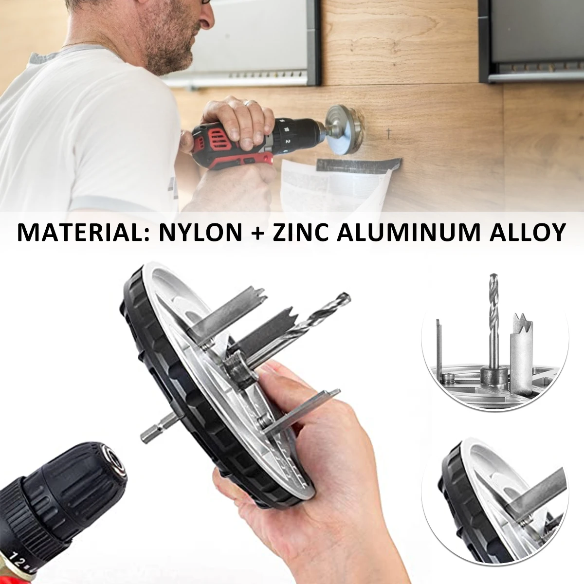 Adjustable Punching Saw Kit 45-130mm Metal Heavy Duty Hole Driller Fast Precision Woodworking Tool for Hole Cutting Applications
Adjustable Punching Saw Kit 45-130mm Metal Heavy Duty Hole Driller Fast Precision Woodworking Tool for Hole Cutting Applications