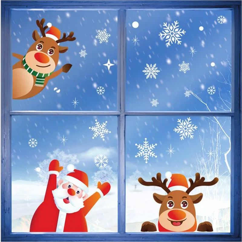 Christmas Window Decal Santa Claus Snowflake Stickers Winter Wall Decals for Kids Rooms New Year Christmas Window Decorations
Christmas Window Decal Santa Claus Snowflake Stickers Winter Wall Decals for Kids Rooms New Year Christmas Window Decorations