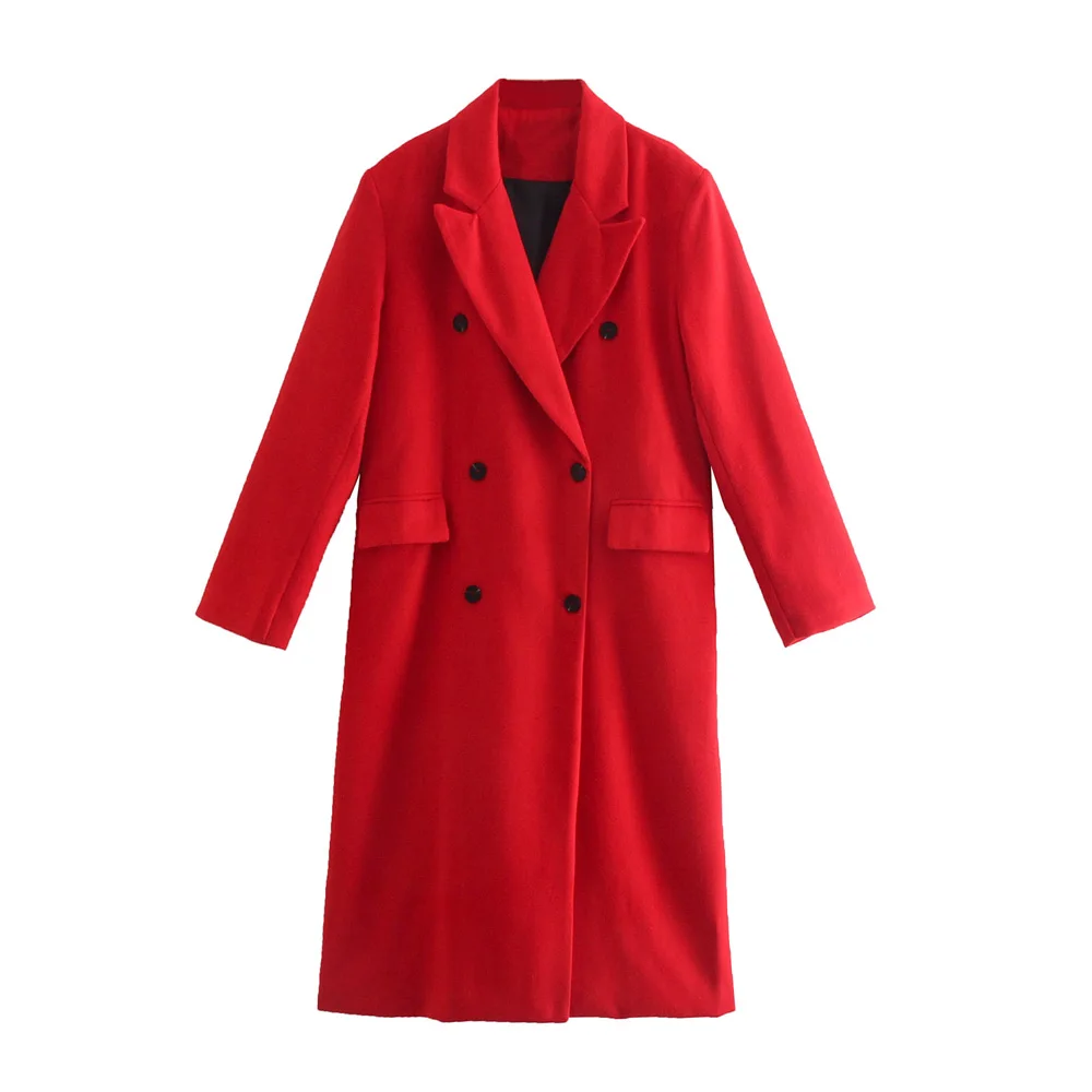 Women Fashion Double Breasted Loose Woolen Coat Vintage Long Sleeve Flap Pockets Female Outerwear Chic Overcoat
Women Fashion Double Breasted Loose Woolen Coat Vintage Long Sleeve Flap Pockets Female Outerwear Chic Overcoat