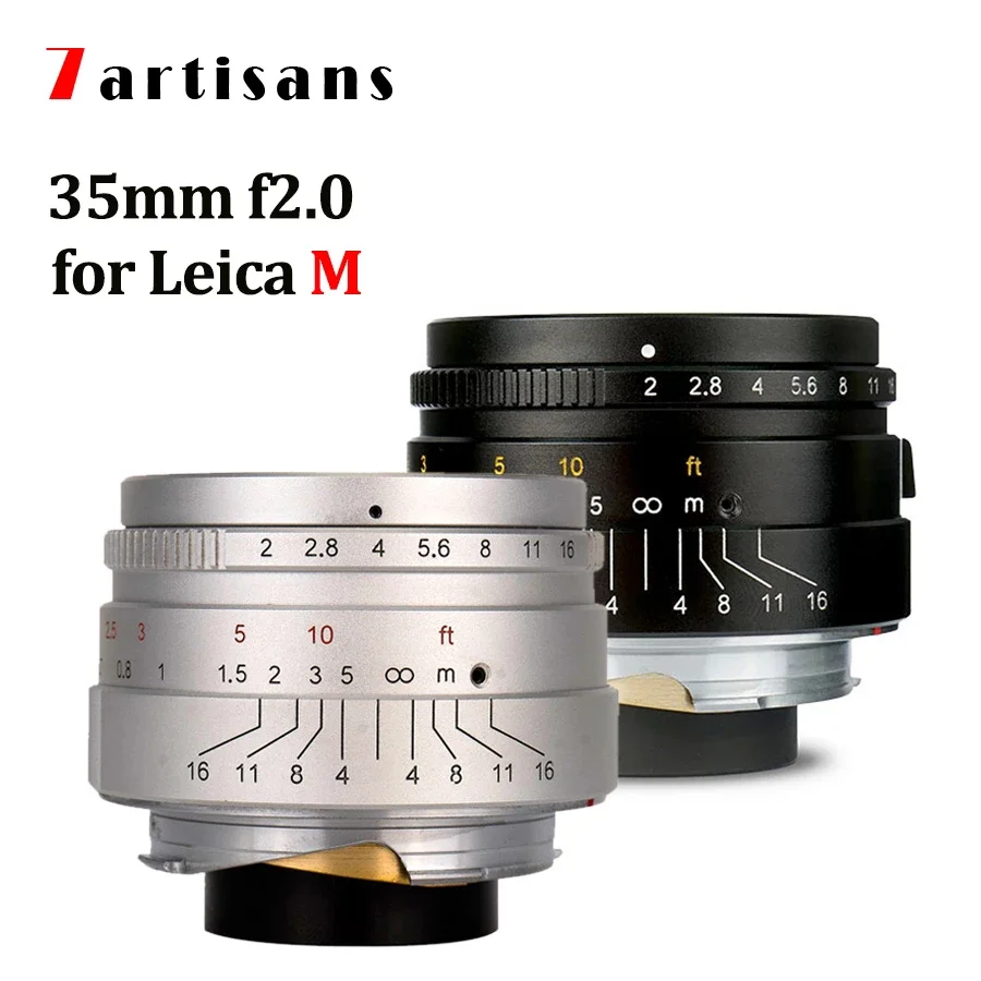 

7artisans 35mm f2.0 Camera Lens Large Aperture paraxial Lens for Leica M mount Cameras M240 M3 M5 M6 M7 M8 M9 M9P M10