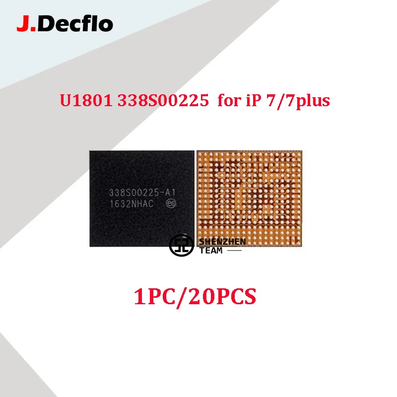 JDecflo 1-20pcs/lot Main Power IC U1801 338S00225 PMU IC Main Big Power Management PMIC IC U1801 Fix No Power for iPhone 7/7plus
JDecflo 1-20pcs/lot Main Power IC U1801 338S00225 PMU IC Main Big Power Management PMIC IC U1801 Fix No Power for iPhone 7/7plus
