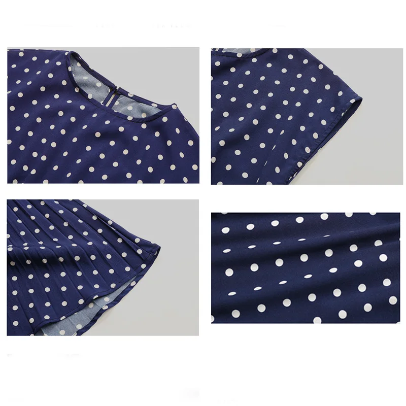 New O-Neck Polka Dots Short Sleeve Pleated Dresses Women Summer High Waist Lace-Up Midi Dress Office Lady Elegant Party Vestido
New O-Neck Polka Dots Short Sleeve Pleated Dresses Women Summer High Waist Lace-Up Midi Dress Office Lady Elegant Party Vestido
