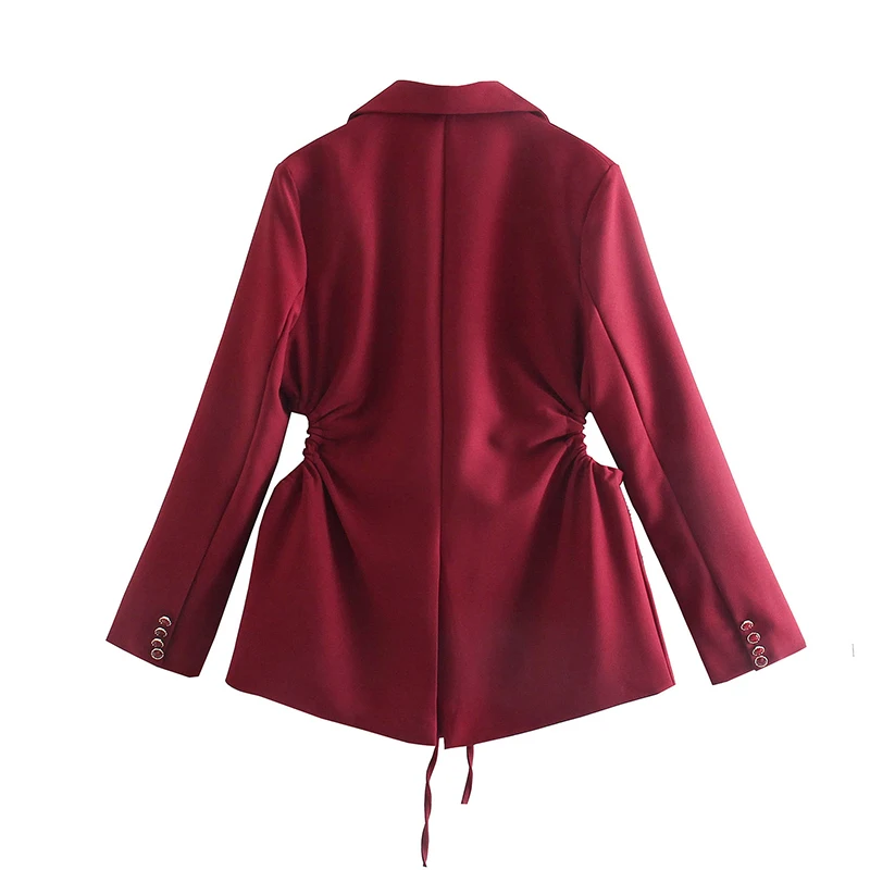 KBAT 2021 Hollow Out Blazer Vintage Shoulders Pads Ruched Red Office Lady Blazers Coat Woman Self Tie Summer Outerwear Top
KBAT 2021 Hollow Out Blazer Vintage Shoulders Pads Ruched Red Office Lady Blazers Coat Woman Self Tie Summer Outerwear Top