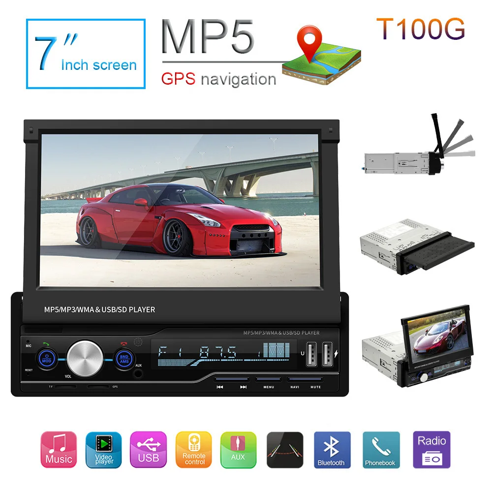 5Pcs/Lot T100G 7 Inch Car Stereo MP5 Player GPS Navi RDS FM AM Radio Bluetooth USB AUX Head Unit Cars Multimedia Player
5Pcs/Lot T100G 7 Inch Car Stereo MP5 Player GPS Navi RDS FM AM Radio Bluetooth USB AUX Head Unit Cars Multimedia Player