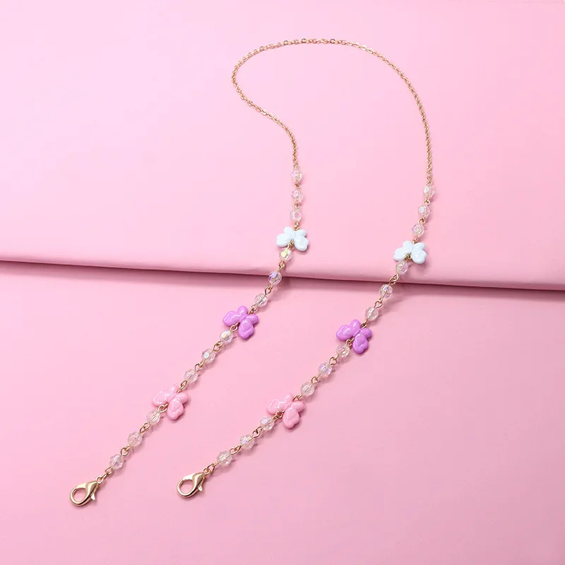 2021 New Fashion Jewelry Butterfly Beaded Glass Bead Masked Sunglasses Glasses Chain Eyeglass Eyewear Lanyards Mask Chains
2021 New Fashion Jewelry Butterfly Beaded Glass Bead Masked Sunglasses Glasses Chain Eyeglass Eyewear Lanyards Mask Chains