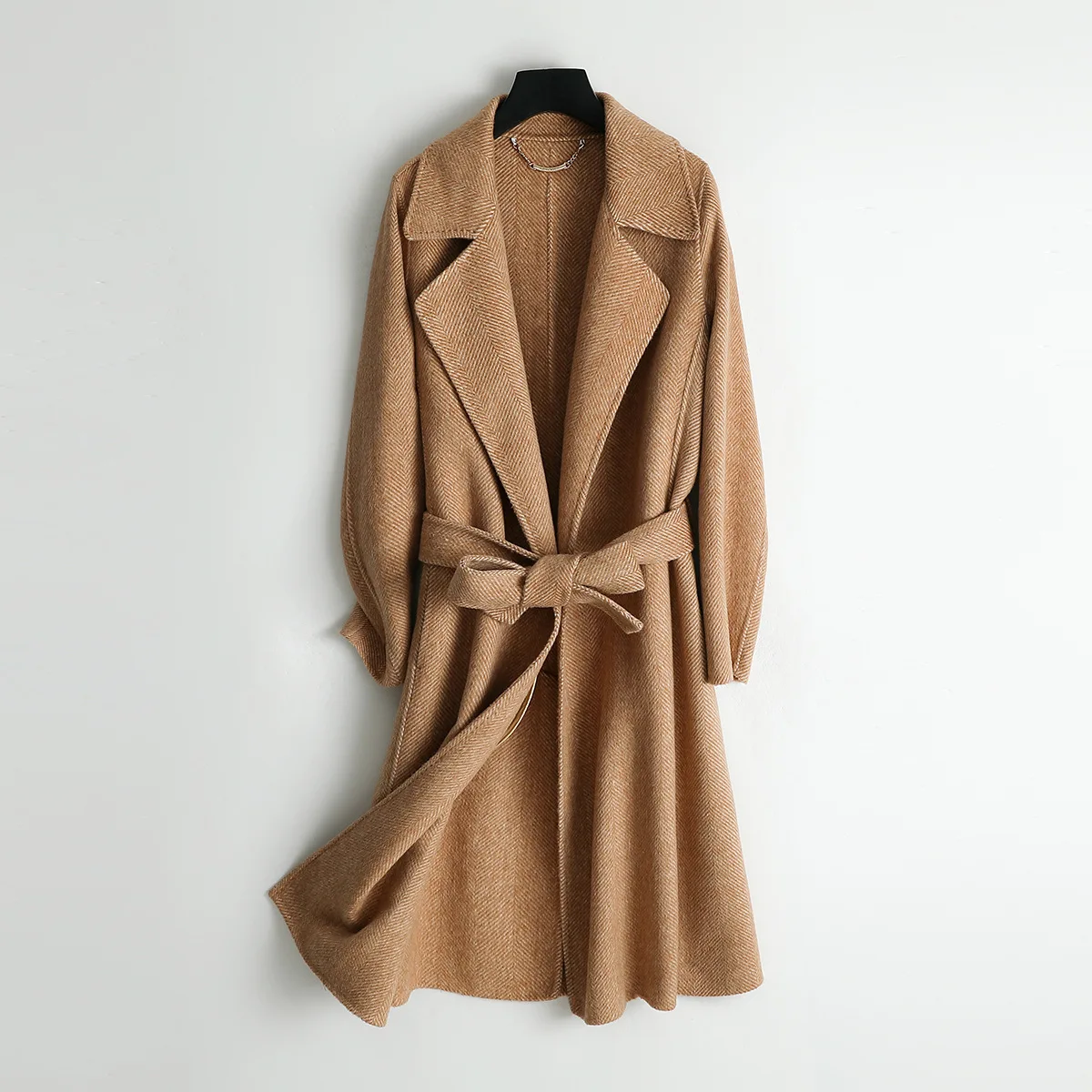 Double Sided Wool Blends 2020 Autumn Winter New Long Slim Turn Down Collar Belt Office Lady Woolen Jacket Coat Plus Size
Double Sided Wool Blends 2020 Autumn Winter New Long Slim Turn Down Collar Belt Office Lady Woolen Jacket Coat Plus Size