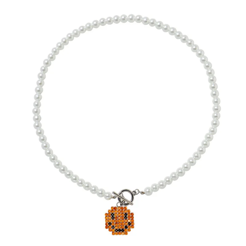 Round Smiley Face Zircon Pendant Necklace Elegant Fashion Pearl Chain Clavicle Chain Women
Round Smiley Face Zircon Pendant Necklace Elegant Fashion Pearl Chain Clavicle Chain Women