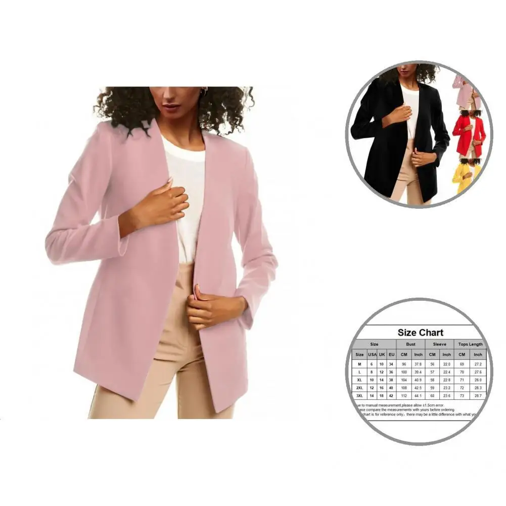 Casual Blazer Skin-friendly Excellent Comfortable to Wear Women's Style Solid Warm Suit Jacket
Casual Blazer Skin-friendly Excellent Comfortable to Wear Women's Style Solid Warm Suit Jacket