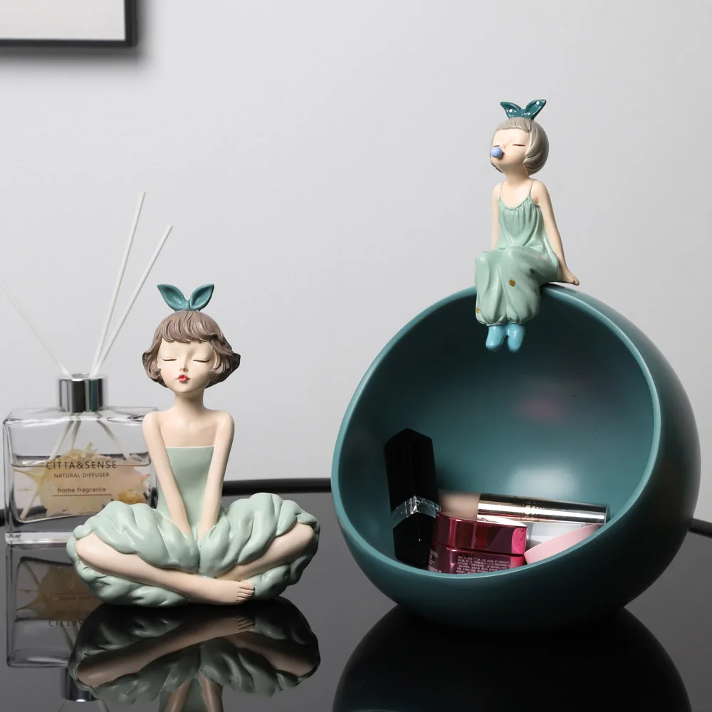 Modern Bowknot Girl Figurines Nordic Character Round Ball Storage Box Figure Bubble Gum Girls Green Sculpture Melody Room Decor
Modern Bowknot Girl Figurines Nordic Character Round Ball Storage Box Figure Bubble Gum Girls Green Sculpture Melody Room Decor