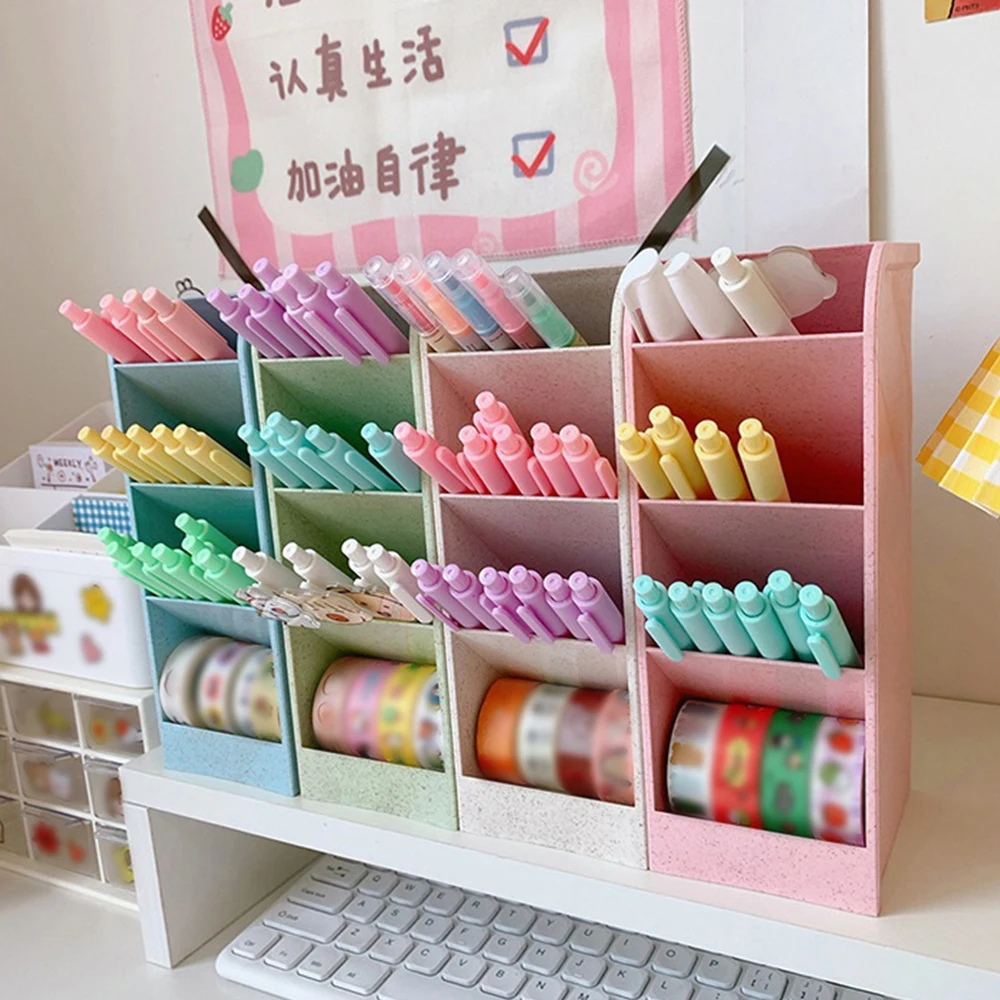 1Pc Large Capacity Desktop Organizer Pen Holder Makeup Storage Box School Office Stationery Organizer Plastic Storage Organizers
1Pc Large Capacity Desktop Organizer Pen Holder Makeup Storage Box School Office Stationery Organizer Plastic Storage Organizers