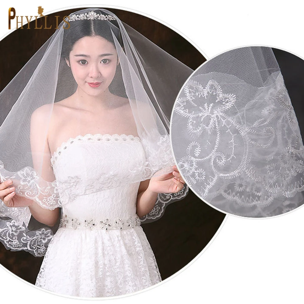 PHYLLIS B02 Long Wedding Veils with Lace Cathedral Veil Bride 5 Meters Veil for Girls Clothes for Veiled Women Embroidered Veil 
PHYLLIS B02 Long Wedding Veils with Lace Cathedral Veil Bride 5 Meters Veil for Girls Clothes for Veiled Women Embroidered Veil