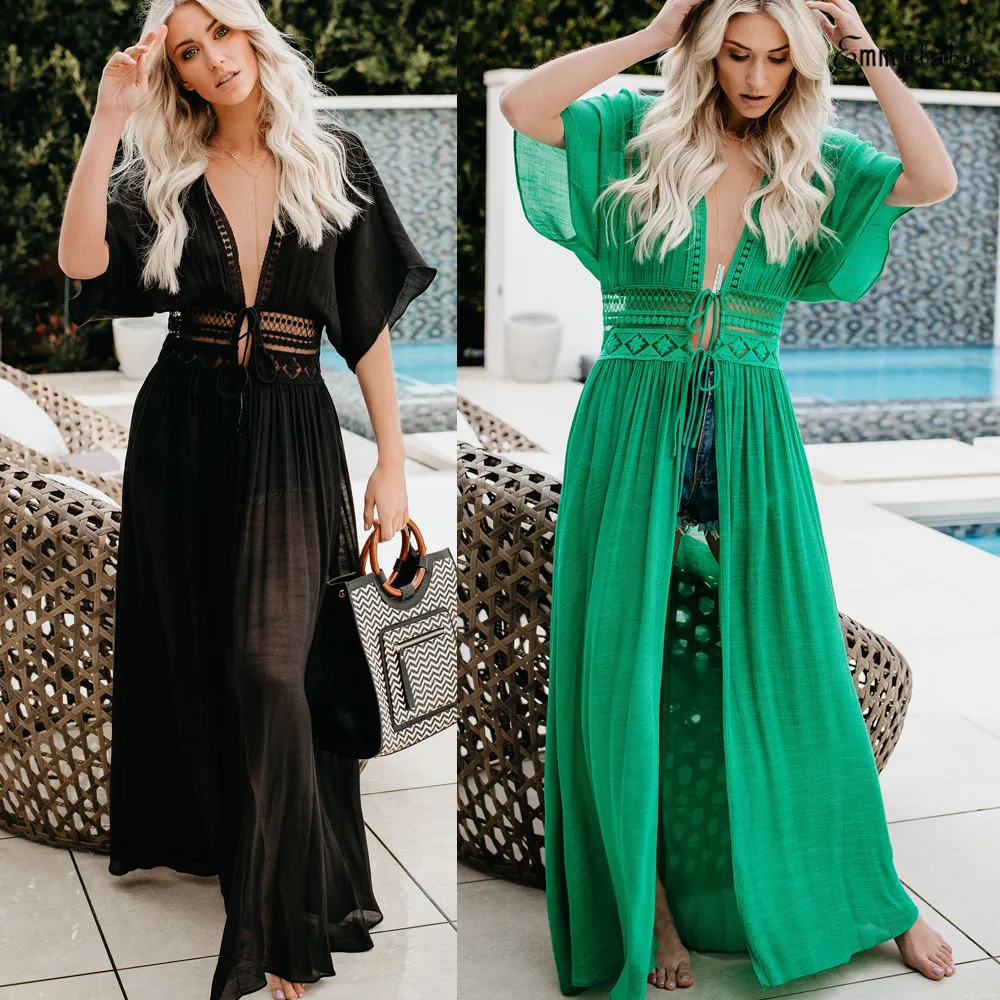Sexy Swimming Covers-up Women Mesh Beach Loose Sundress Beachwear Cover-Up Ladies V-Neck Bandage Swimwear Swimsuit Bathing Suit
Sexy Swimming Covers-up Women Mesh Beach Loose Sundress Beachwear Cover-Up Ladies V-Neck Bandage Swimwear Swimsuit Bathing Suit