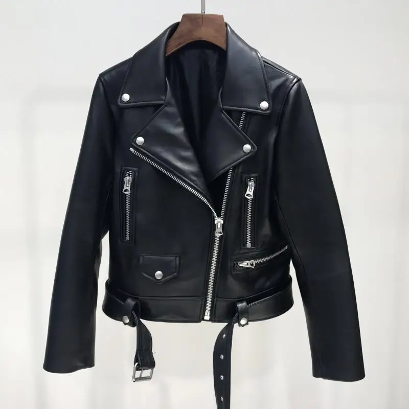 Ailegogo New 2021 Autumn Women Pu Leather Jacket Woman Zipper Belt Short Coat Female Motorcycle Black Faux Leather Outwear
Ailegogo New 2021 Autumn Women Pu Leather Jacket Woman Zipper Belt Short Coat Female Motorcycle Black Faux Leather Outwear