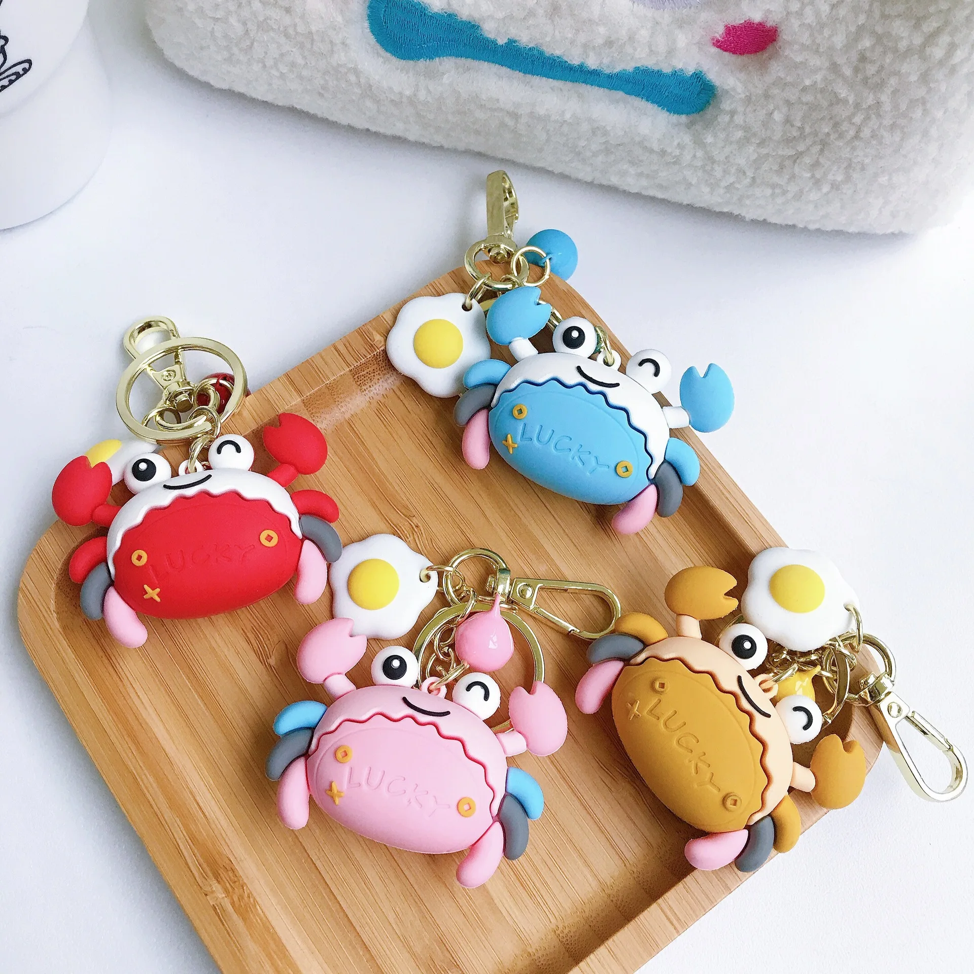 Satchel Keyring Cute Woman Gift Accessories Cartoon Keychain Pendant 3d Doll Key Chain Action Lucky Crab Silicone Mood Tracker
Satchel Keyring Cute Woman Gift Accessories Cartoon Keychain Pendant 3d Doll Key Chain Action Lucky Crab Silicone Mood Tracker