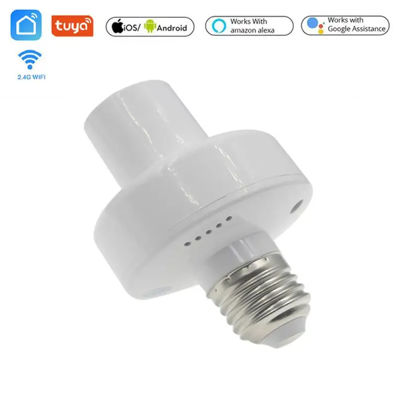 Wireless Remote Control Lamp Holder Dimmable E26 E27 Socket 220V Bulb Tuya Smart Wifi Remote Control LED Night Light With Timer
Wireless Remote Control Lamp Holder Dimmable E26 E27 Socket 220V Bulb Tuya Smart Wifi Remote Control LED Night Light With Timer