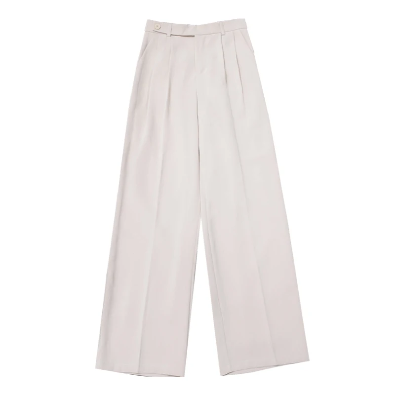 Spring Summer Women High Waist Pockets Ladies Straight Leg Solid Trousers Fashion Casual Loose Office Lady Wide Leg Pants
Spring Summer Women High Waist Pockets Ladies Straight Leg Solid Trousers Fashion Casual Loose Office Lady Wide Leg Pants