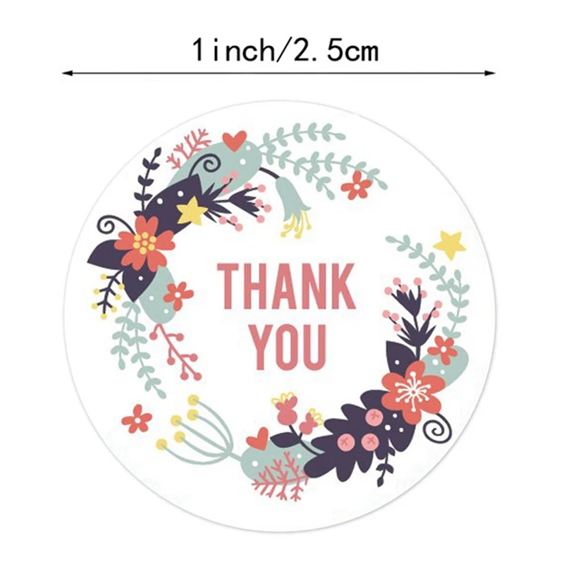 500Pcs/Roll Round Floral Thank You Stickers Scrapbooking For Package Seal Labels Custom Sticker Decoration Wedding Sticker
500Pcs/Roll Round Floral Thank You Stickers Scrapbooking For Package Seal Labels Custom Sticker Decoration Wedding Sticker