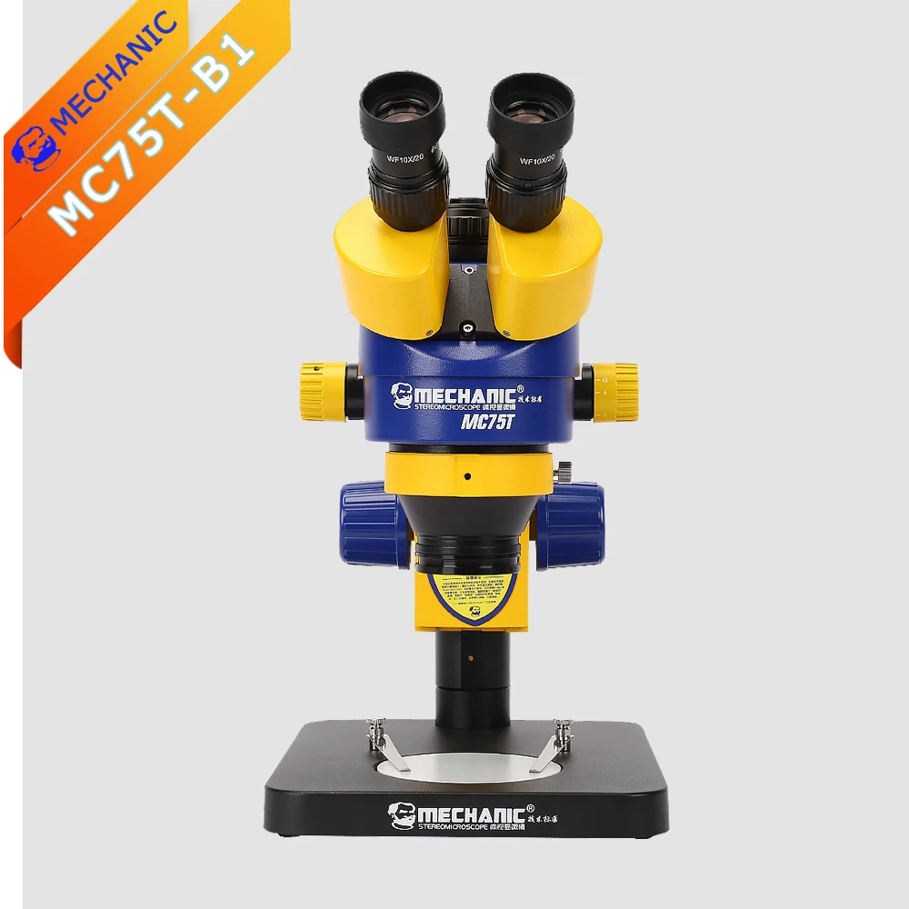 Trinocular Stereo Microscope MECHANIC MC75T-B1 0.7-4.5X Continuous Zoom PCB Mobile Phone Repair Inspection Platform
Trinocular Stereo Microscope MECHANIC MC75T-B1 0.7-4.5X Continuous Zoom PCB Mobile Phone Repair Inspection Platform