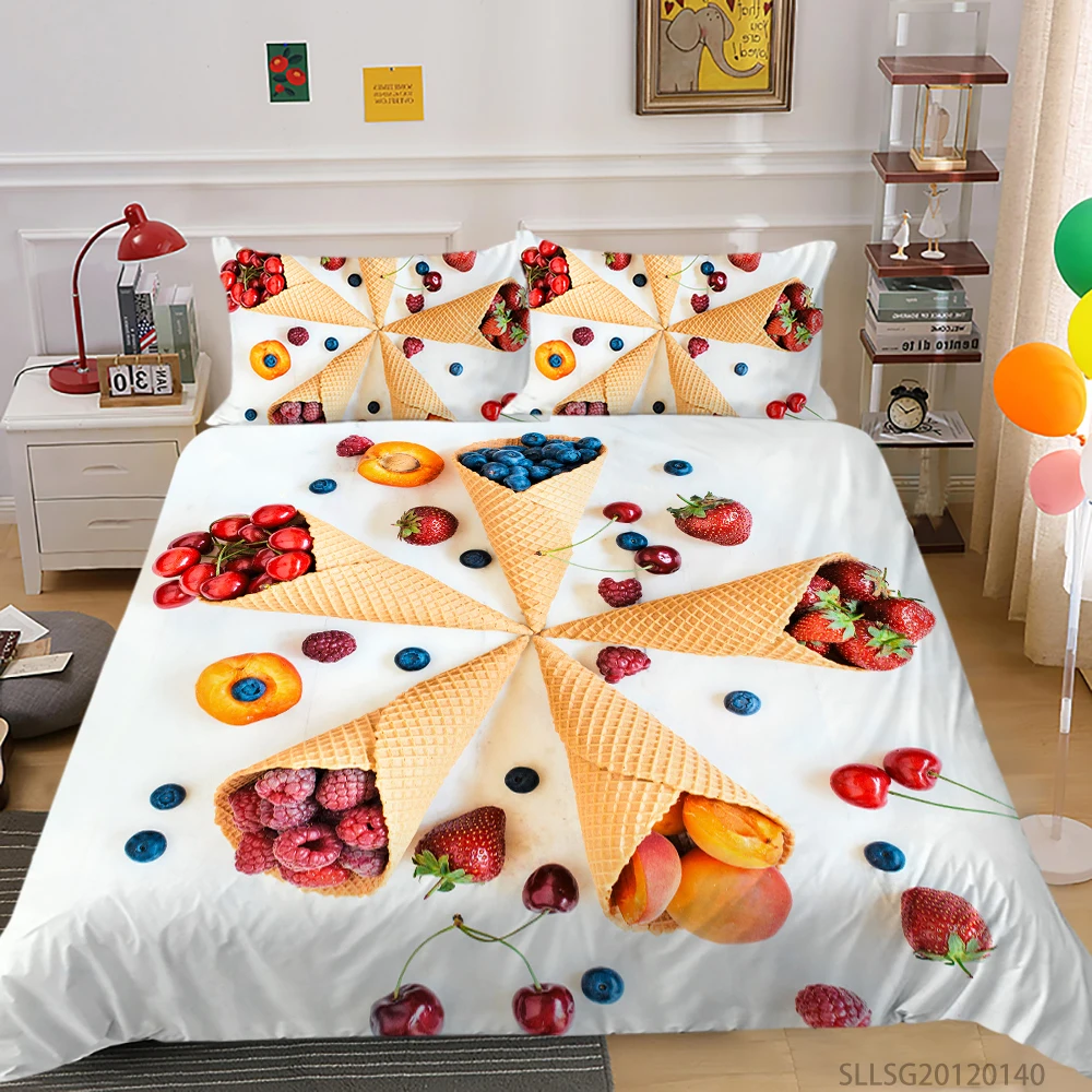 3D Fresh Fruit Print Bedding Set King Size Duvet Cover Set Orange Strawberry Queen Full Double Single Home Decor 2/3 Pcs
3D Fresh Fruit Print Bedding Set King Size Duvet Cover Set Orange Strawberry Queen Full Double Single Home Decor 2/3 Pcs