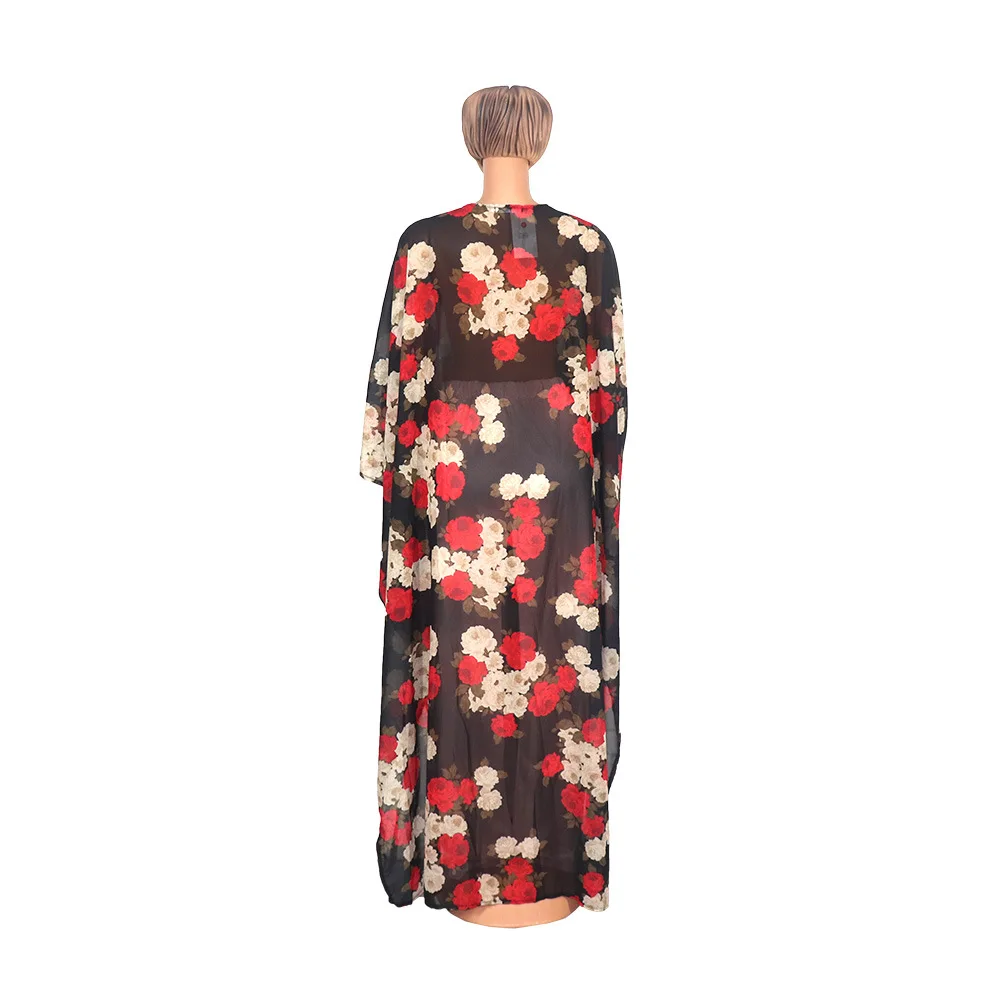 Muslim Flower Print Abaya Maxi Dress 2pcs Pants Set Cardigan Kimono Long Robe Gowns Jubah Middle East Eid Ramadan Dubai Islamic 
Muslim Flower Print Abaya Maxi Dress 2pcs Pants Set Cardigan Kimono Long Robe Gowns Jubah Middle East Eid Ramadan Dubai Islamic
