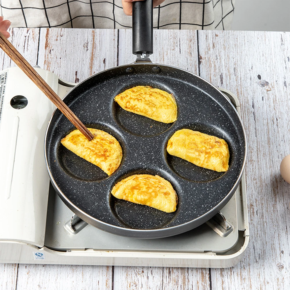 Four-Hole Frying Pot Omelet Pan For Eggs Non-Stick No Oil-Smoke Breakfast Grill Pan Ooking Egg Ham Pans Kitchen Cooking Tool 
Four-Hole Frying Pot Omelet Pan For Eggs Non-Stick No Oil-Smoke Breakfast Grill Pan Ooking Egg Ham Pans Kitchen Cooking Tool