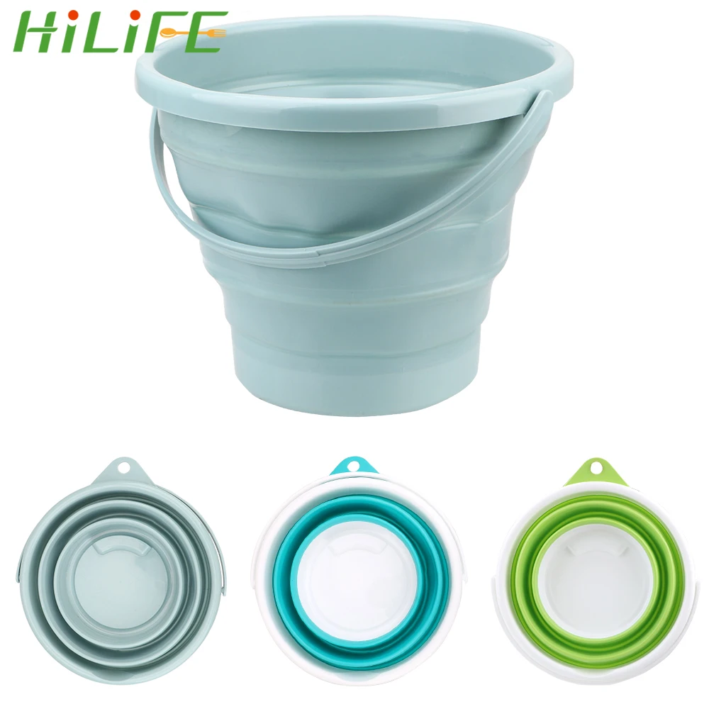 Складное ведро HILIFE 10 л для ванной кухни кемпинга портативное экономии места