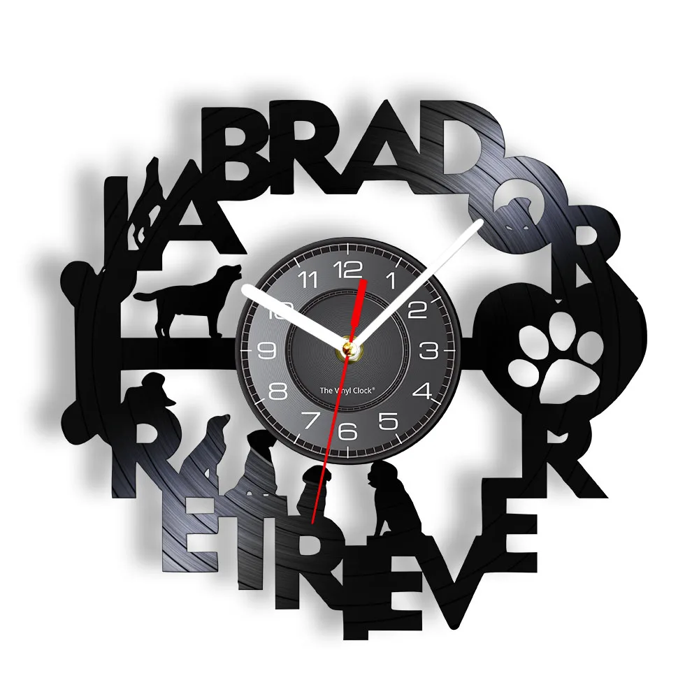 Labrador Retriever Modern Design Retro Wall Clock Made Of Album Vinyl Record LP Dog Paw And Dog Bone Decorative Clock Wall Watch
Labrador Retriever Modern Design Retro Wall Clock Made Of Album Vinyl Record LP Dog Paw And Dog Bone Decorative Clock Wall Watch