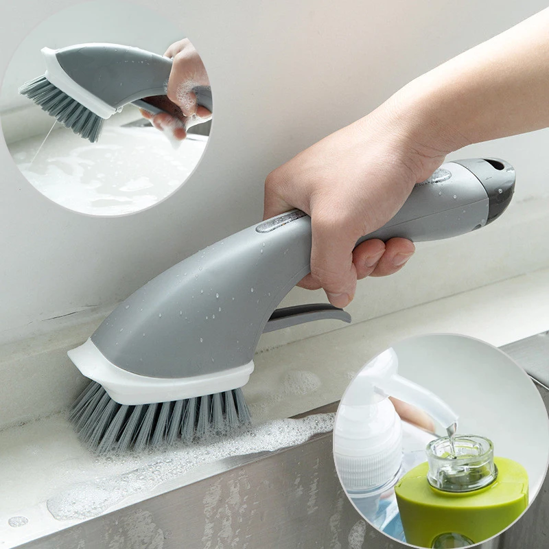 New Portable Long Anti-skid Handle Cleaning Brush Automatic Add Detergent Water Spray Kitchen Bathroom Cleaning Tools
New Portable Long Anti-skid Handle Cleaning Brush Automatic Add Detergent Water Spray Kitchen Bathroom Cleaning Tools