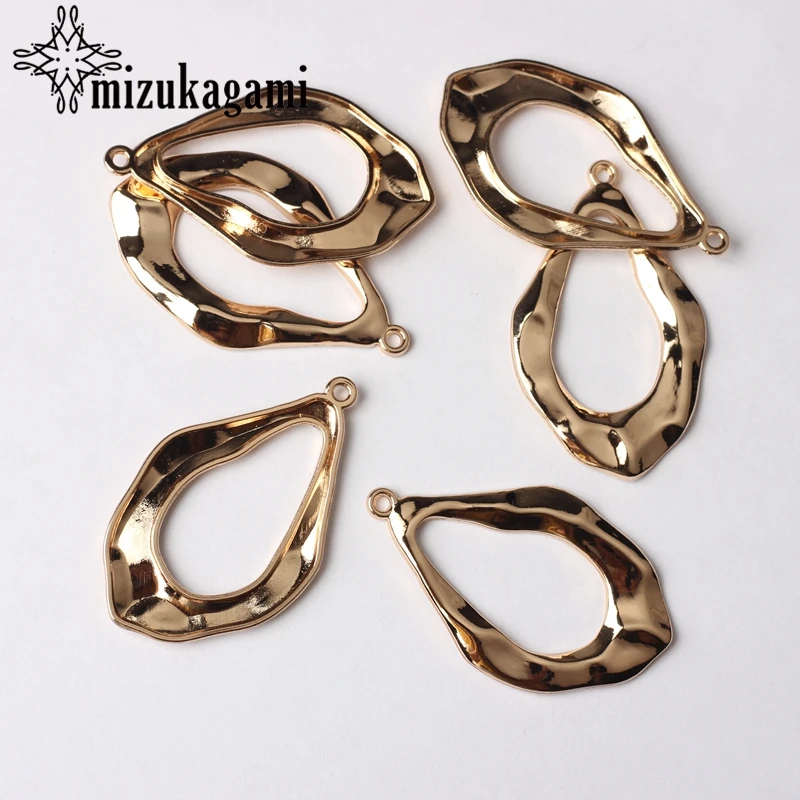 6pcs/lot 26*43mm Zinc Alloy Golden Water Drop Pendant Charms For DIY Fashion Necklace Jewelry Earrings Accessories | Украшения и