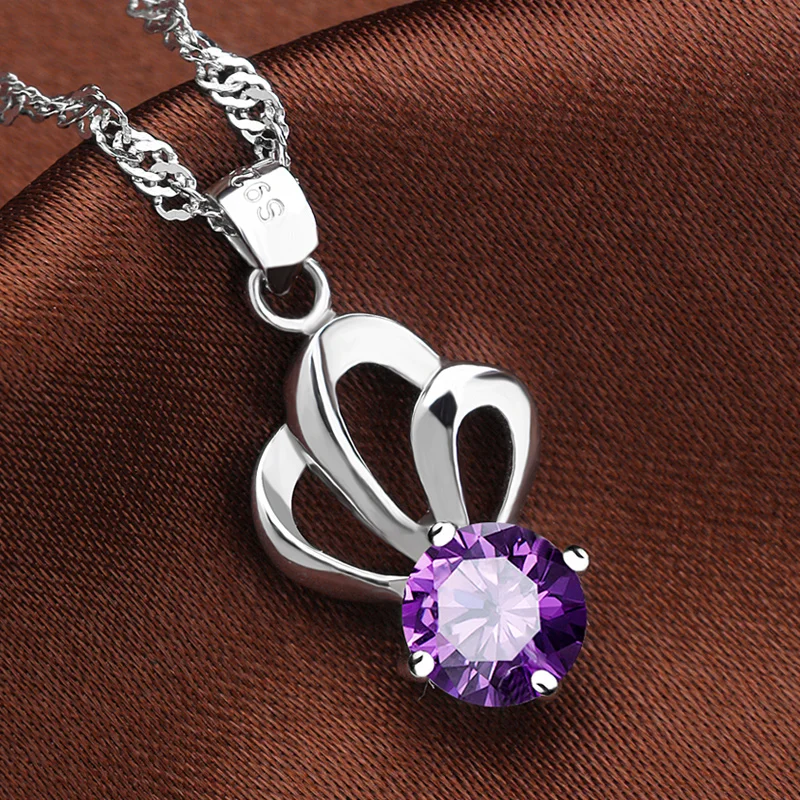 Pure 925 Sterling Silver Pendant 6.0mm Main Stone Two Colors to Choose White Gold Cover CHD0011
Pure 925 Sterling Silver Pendant 6.0mm Main Stone Two Colors to Choose White Gold Cover CHD0011